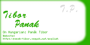tibor panak business card